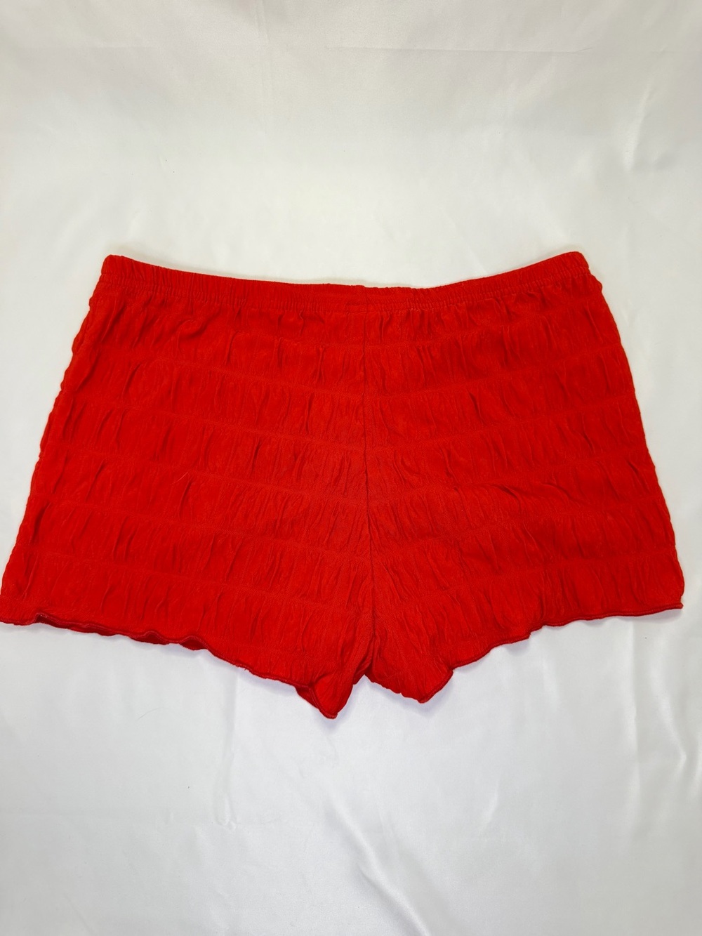 Shein Red Ruched Shorts - Picture 2 of 3